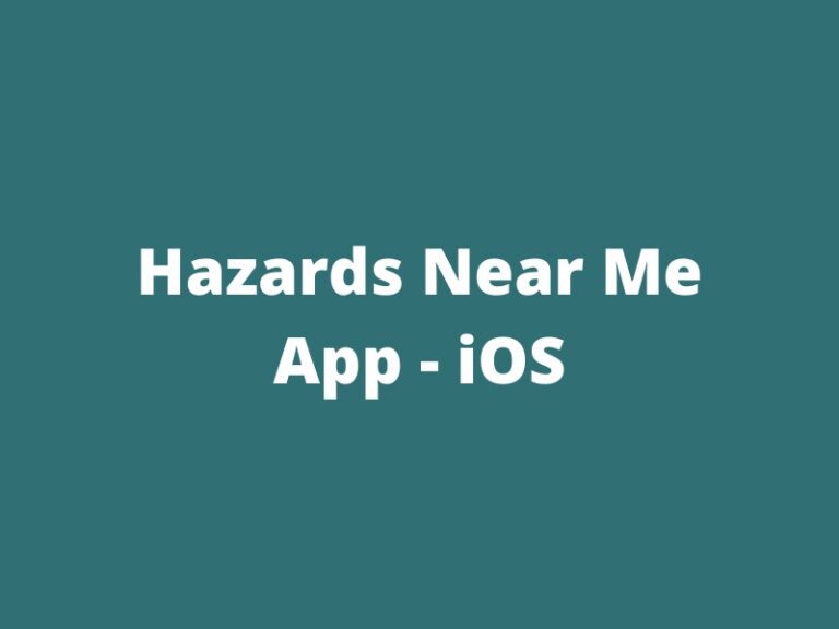 Hazards Near Me - App - iOS